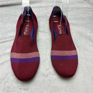 Rothy’s Garnet Reflective Stipe Loafers
